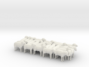 1:64 Scale J Wagon Sheep Load Variation 4 in White Natural Versatile Plastic