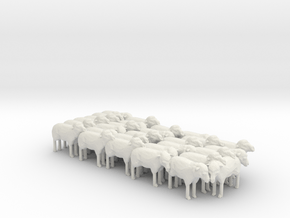 1:64 Scale J Wagon Sheep Load Variation 5 in White Natural Versatile Plastic