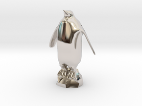 Penguin 3D Print in Platinum