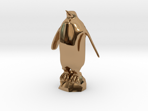 Penguin 3D Print in Polished Brass