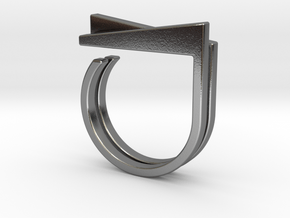 Adjustable ring. Basic set 1. in Polished Silver