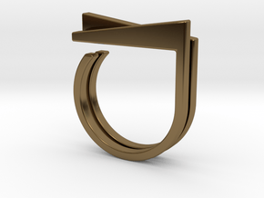 Adjustable ring. Basic set 1. in Polished Bronze