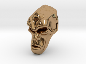 Skull-034 scale in 3cm Passed in Polished Brass