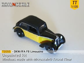 DKW/IFA F8 Limousine (TT 1:120) in Smooth Fine Detail Plastic