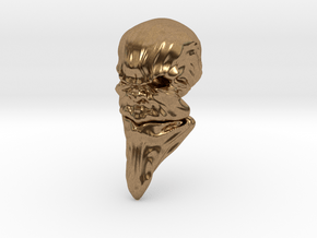 Skull-031 scale in 3cm Passed in Natural Brass