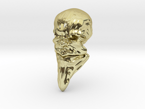 Skull-031 scale in 3cm Passed in 18k Gold Plated Brass