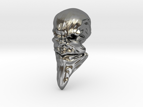 Skull-031 scale in 3cm Passed in Polished Silver