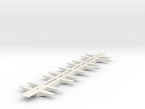 Miscellaneous Freight Car Frame (1/87th) 65'  in White Natural Versatile Plastic
