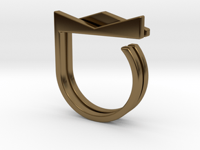 Adjustable ring. Basic set 2. in Polished Bronze