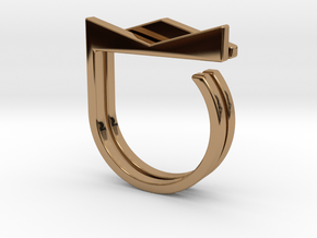Adjustable ring. Basic set 2. in Polished Brass