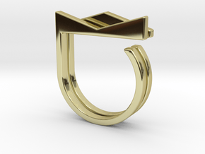 Adjustable ring. Basic set 2. in 18k Gold Plated Brass