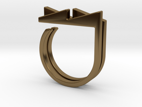 Adjustable ring. Basic set 3. in Polished Bronze