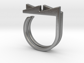 Adjustable ring. Basic set 3. in Natural Silver