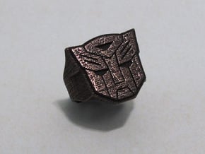 [Transformer] Autobot-ring Size #6 in Polished Bronzed Silver Steel