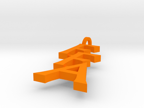 FFA Stagered Pendant in Orange Processed Versatile Plastic