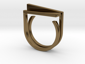 Adjustable ring. Basic set 5. in Polished Bronze