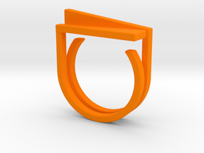 Adjustable ring. Basic set 5. in Orange Processed Versatile Plastic