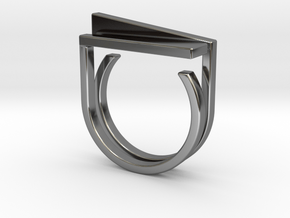 Adjustable ring. Basic set 5. in Fine Detail Polished Silver