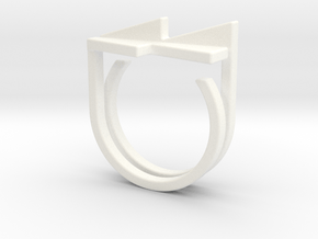 Adjustable ring. Basic set 7. in White Processed Versatile Plastic