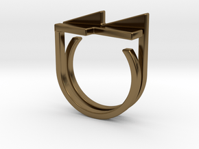 Adjustable ring. Basic set 7. in Polished Bronze