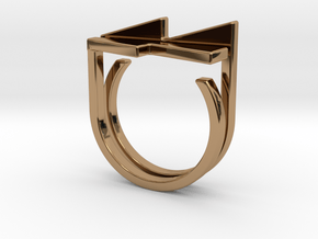 Adjustable ring. Basic set 7. in Polished Brass
