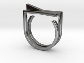 Adjustable ring. Basic set 8. in Fine Detail Polished Silver