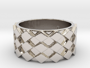 Futuristic Diamond Ring Size 8 in Platinum