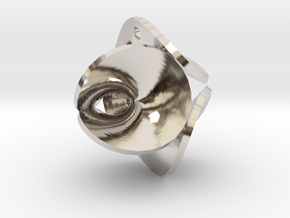 Enneper Earring / Pendant in Rhodium Plated Brass