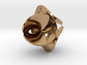 Enneper Earring / Pendant in Polished Brass