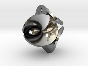 Enneper Earring / Pendant in Fine Detail Polished Silver