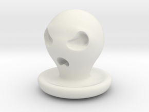 Halloween Character Hollowed Figurine: AngryGhosty in White Natural Versatile Plastic