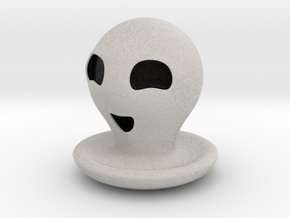 Halloween Character Hollowed Figurine: HappyGhosty in Full Color Sandstone