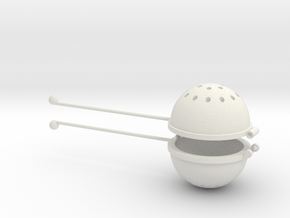 Hot Tea Infuser/Strainer in White Natural Versatile Plastic