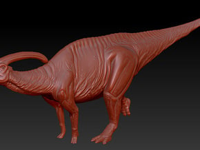 1/40 Parasaurolophus - Hooting in White Natural Versatile Plastic