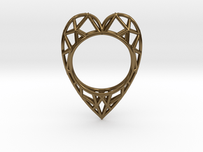 The  Heart ring size 7 1/2 US (17.75 mm) in Polished Bronze
