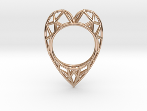 The  Heart ring size 7 1/2 US (17.75 mm) in 14k Rose Gold