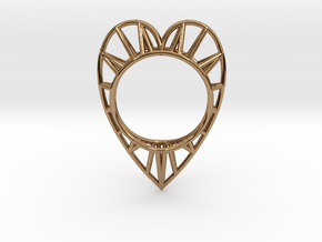 The Heart ring size 7 1/2 US  (17.75 mm) in Polished Brass