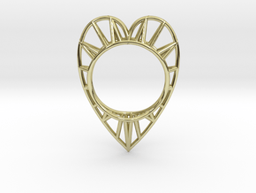 The Heart ring size 7 1/2 US  (17.75 mm) in 18k Gold Plated Brass