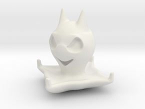 Halloween Character Hollowed Figurine: DevilGhosty in White Natural Versatile Plastic