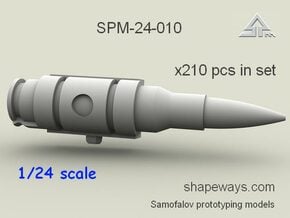 1/24 SPM-24-010 cal.30 (7.62mm) cartridges linked in Clear Ultra Fine Detail Plastic