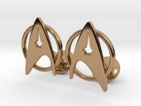 StarTrek Cuffliknks in Polished Brass