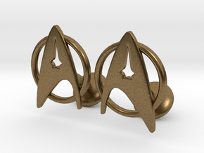 StarTrek Cuffliknks in Natural Bronze