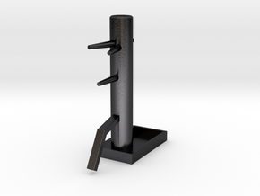 Wooden Dummy04-print in Polished and Bronzed Black Steel