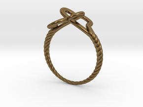 Locked Love Ring in Natural Bronze
