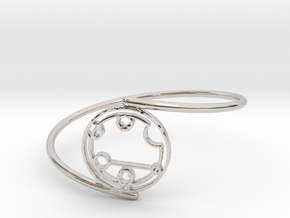 Caitlyn / Kaitlyn - Bracelet Thin Spiral in Rhodium Plated Brass