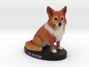 Custom Dog Figurine - Oliver in Full Color Sandstone