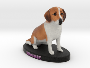 Custom Dog Figurine - Maggie in Full Color Sandstone