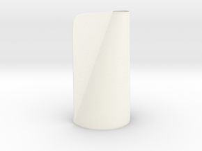 Winged Conical Vase in White Processed Versatile Plastic