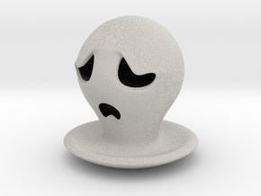 Halloween Character Hollowed Figurine: Sad Ghosty in Full Color Sandstone