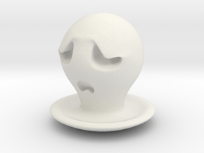 Halloween Character Hollowed Figurine: Sad Ghosty in White Natural Versatile Plastic